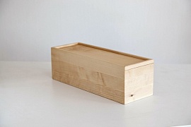 Коробка деревянная прямоугольная с выдвижной крышкой